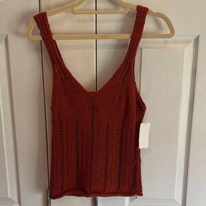 Abercrombie & Fitch Rust Knit Tank Top